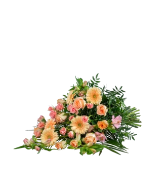 Bårebukett/ båredekorasjon i  pastellfarger (70 cm)