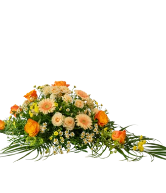 Bårebukett/båredekorasjon - sesongens blomster (75 cm)