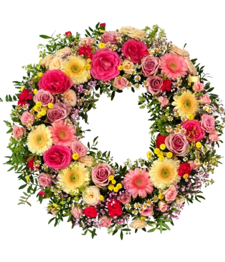 Krans - sesongens blomster (65 cm)